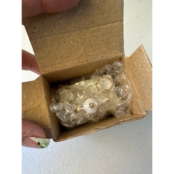 New Siu Ming Green Tea Cup Porcelain Jewelry Keepsake Hinged Trinket Box - Picture 7 of 7